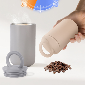 <span class=keywords><strong>Taza</strong></span> de Café Personalizada de Acero Inoxidable de 450 ml con Asa, Vaso Térmico de Doble Pared con Aislamiento al Vacío, <span class=keywords><strong>Taza</strong></span> de Viaje - Product Image 5