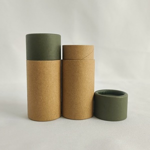 Tubos de papel Kraft biodegradables reciclables ecológicos al por mayor para desodorante bálsamo labial Chapstick embalaje de cuidado de la piel que desaparece - Product Image 1