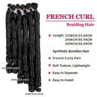 Extensions capillaires bouclées en spirale à haute température, style européen-américain, lot de six pièces, tissage double machine, ondulations lâches, pour crochet