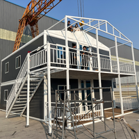 Maison conteneur mobile à deux étages de 30 pieds, préfabriquée et extensible, pour usage en villa, hôtel ou appartement