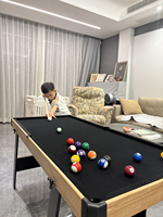 Mesa de Billar Plegable de MDF de 4.5 pies para Deportes Familiares, Ahorro de Espacio, con Palos de Billar y Ruedas, Logotipo Personalizado, Compatible con OEM y ODM