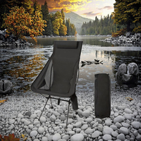 Fauteuil lune moderne pliable pour adulte à dossier haut, confortable, en alliage d'aluminium, pour extérieur et plage, portable, écologique, léger et facile à ranger