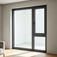 Ventana Abatible de Aluminio Templado con Aislamiento Térmico, Impermeable e Insonorizada, Directo de Fábrica, para Balcón
