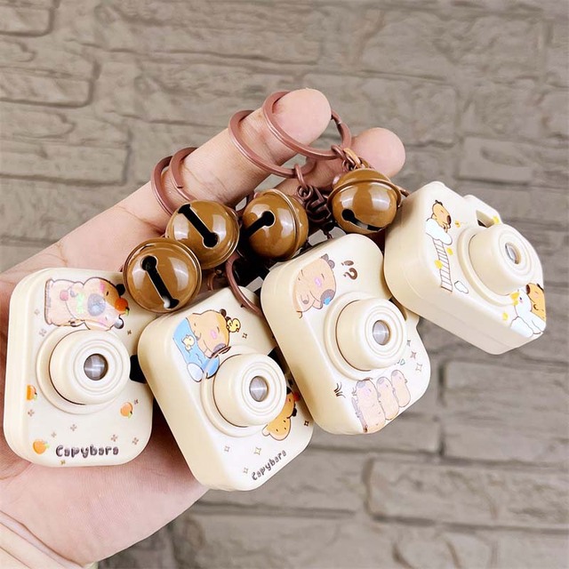 Cute Capybara Projection Camera Keychain for Couples Claw Machine Gifts