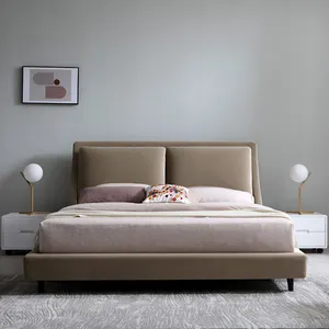 便宜的现代织物床为床房