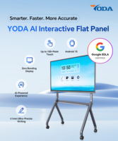 Tableau blanc interactif à écran tactile plat interactif de 86 pouces avec support mobile et caméra 4K intégrée pour les réunions en classe