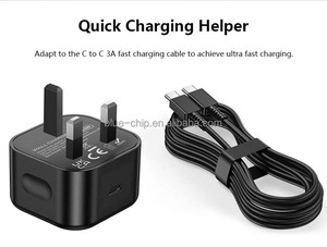 <span class=keywords><strong>Cargador</strong></span> <span class=keywords><strong>de</strong></span> Pared Portátil <span class=keywords><strong>de</strong></span> 25W con Conector Tipo C para Teléfonos Móviles, Compatible con <span class=keywords><strong>iPhone</strong></span> y Samsung - Product Image 2