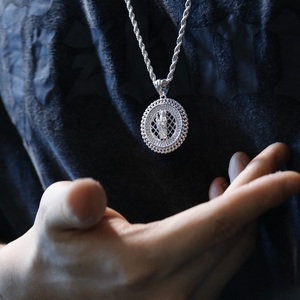 F￡brica al por mayor Hip Hop 925 plata esterlina sufrimiento Jes￺s <span class=keywords><strong>Virgen</strong></span> Mar￭a hombres y mujeres colgante cristianismo Jerusal￩n - Product Image 3