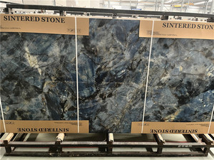 Polished <strong>Blue</strong> Gem <strong>Countertop</strong> Sintered Stone Porcelain Slab <strong>Marble</strong> Surface - Product Image 6
