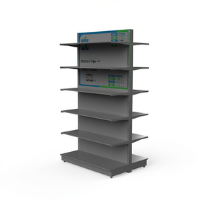 Elite Flat Backplate 0.4mm Dark Gray Metal Iron Adjustable Height Vertical Storage Display Rack WC468-1 - Product Image 1