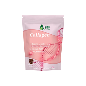 Collagène au chocolat : bienfaits du collagène, extrait de champignon Reishi et de fruit du moine, faible teneur en sucre, soutien articulaire et intestinal, poudre de collagène - Product Image 1