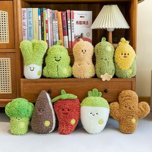 Machine à griffes de 8 pouces Jouets créatifs en coton mignon Poupées de style fruits et légumes pour enfants Jouets en peluche personnalisés en gros - Product Image 1