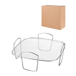 304 Stainless Steel Round and Square Mesh Rack Oven Accessories <b>BBQ</b> Rack Three-Layer Air Fryer Accessories - Product Image 6