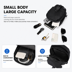 Bolso <span class=keywords><strong>Bandolera</strong></span> Cruzado para <span class=keywords><strong>Hombre</strong></span> 2026, Gran Capacidad, Impermeable, Moderno, Bolso de Viaje Pequeño con Interfaz USB - Product Image 3