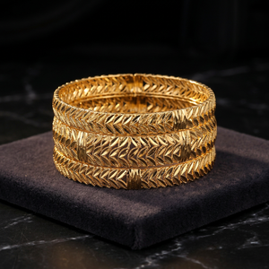 Dye Gold Plated <b>Bangles</b> Sets, Custom Dye Gold <b>Bangles</b>, Luxury Dye Gold <b>Bangles</b>, Fashion <b>Bangles</b>, Gold Filled Jewelry Oro Joyeria - Product Image 5