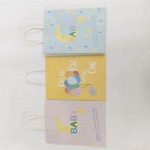 Bolsas de Regalo Pequeñas de Papel Kraft de 16*8*22cm para Recuerdos de Baby Shower, Impresión Flexográfica, Ecológicas y Reciclables para Velas y Manualidades, al por Mayor - Product Image 6