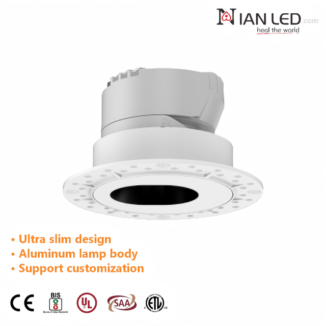 7W-12W Ultra Slim Aluminum Modern IP54 LED Panel Light Recessed Surface Mount Trimless Downlight