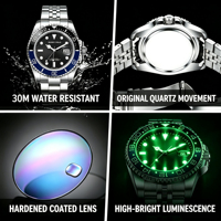 BARRY POLO Montre Homme de Luxe Sport Date, Lunette Rotative Cristal Acier Inoxydable Quartz, Cadran Pointeur Design Unique