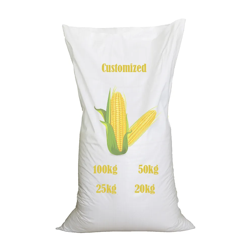 Goede Prijs Lege Pp Polypropyleen Geweven Zak Zak Voor Verpakking Maïs Maïs Suikerkorrel Rijstmeel 25Kg 50Kg 100Kg