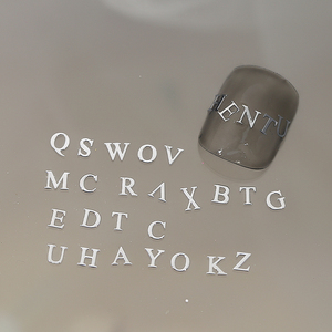 Bán buôn hộp hỗn hợp kim loại lát móng tay trang trí Bảng chữ cái Sao Bowknot hình dán móng tay móng tay phụ kiện nghệ thuật - Product Image 5