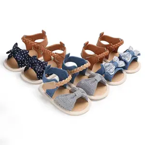 Summer Stylish Baby Girl Soft Sole Sandal Shoes Anti Slip Bowknot 0-18M Toddler Infant Baby Sandals Slippers Shoes