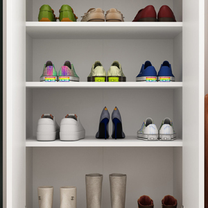 Independiente puertas dobles vertical <span class=keywords><strong>estrecho</strong></span> 24 Par <span class=keywords><strong>armario</strong></span> <span class=keywords><strong>alto</strong></span> zapato botas gabinete de almacenamiento con bloqueo ruedas giratorias - Product Image 2