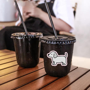 डिस्पोजेबल 14 औंस 16 औंस 24 औंस पी कप कस्टम लोगो डिआ. 90 मिमी रस मिल्कशेक बोबा दूध चाय का आकार प्लास्टिक कप - Product Image 6