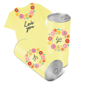 Customizable T-Shirt Can - Refreshing & Creative Packaging Set for Corporate Gifts, Promotional Events & Brand Marketing