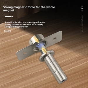 Butée de <span class=keywords><strong>porte</strong></span> invisible ultra-fine, magnétique puissante, silencieuse, anti-collision, sans perçage, dissimulée, pour portes coulissantes de chambre, design moderne - Product Image 4