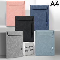 Carpeta de Presentación Magnética A4 Personalizada con Cubierta de Cuero PU, Portátil, con Portaplumas y Tablero de Escritura para Oficina, Ideal para Regalo