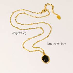 Collar con nombre de acero inoxidable chapado en oro de 18 quilates personalizado cadena de hilo de moda joyería de regalo de fiesta para mujer - Product Image 3