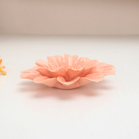 F003GE articles de décoration de maison tournesol rose en céramique, fleur murale en porcelaine, toile de fond, décoration de hall