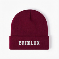 Bonnet en tricot côtelé acrylique uni de haute qualité, tendance 2026, avec logo brodé personnalisé, pour sports de plein air, hommes et femmes