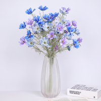 Fleur artificielle en soie Cosmos pour décoration de vase à la maison, arrangement floral rustique d'automne pour mariage, remplissage de bouquet, vente en gros