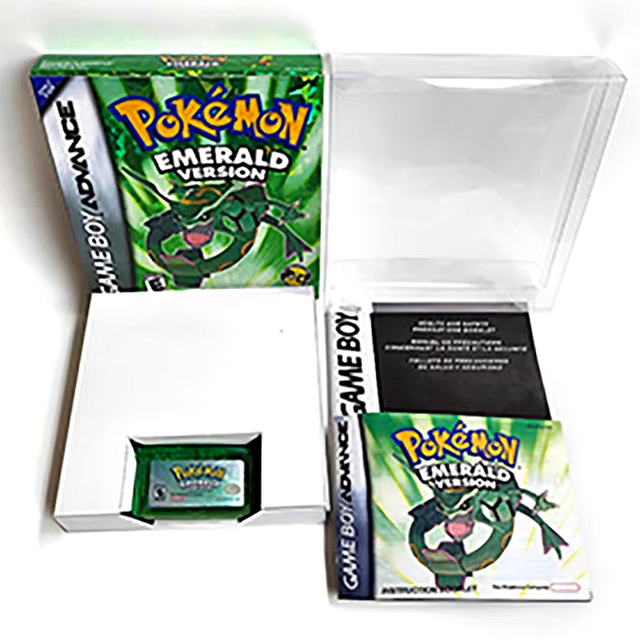 USA Version Ic Save Pokemoned Emerald FireRed LeafGreen Ruby Sapphire with Box Tray Manual Sealed Game Cartridge for GBA