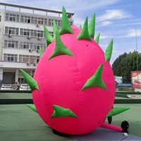 Modèles de fruits gonflables pour la décoration de foire agricole, Pitaya réaliste, ballon de fruits du dragon gonflable pour l'affichage