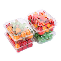 Prix bas Supermarché Plastique Transparent Fruits Légumes Salade Pain Biscuits Dessert Stockage Emballage Boîte Conteneur Alimentaire