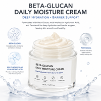 Private Label Glucan Gezichtscrème Hyaluronzuur Niacinamide Diep Hydraterende Verzorgende Lichtmakende Pigmentatie Revitaliserende
