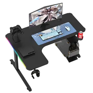 Beisijie New Model Cheap Gaming L-Shape RGB Modern Computer Table With Home Office