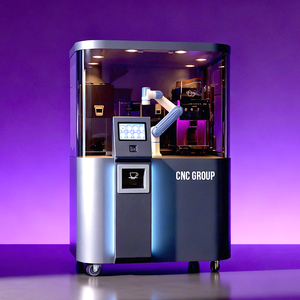 Customizable <b>Fully</b> <b>Automatic</b> Intelligent Robot Arm <b>Coffee</b> Vending <b>Machine</b> Multi-Flavor Espresso Latte Maker Compressor Cooling - Product Image 5
