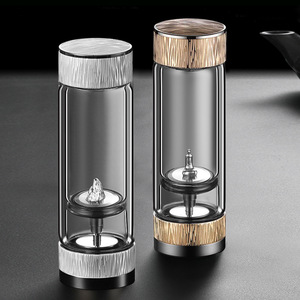 Double Walled Glass Tea Cup With Infuser Portable For Car Office Gift - Product Image 1