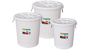 <span class=keywords><strong>Grossiste</strong></span> OEM Vente directe en usine Seau à eau en <span class=keywords><strong>plastique</strong></span> blanc pour le bain avec couvercle et poignée - Product Image 2