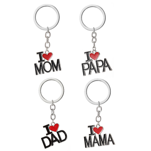 Llavero Mosquetón <span class=keywords><strong>de</strong></span> Aleación <span class=keywords><strong>de</strong></span> Zinc con Letras I para <span class=keywords><strong>Papá</strong></span>, PAPA, <span class=keywords><strong>Mamá</strong></span>, MOM, Logotipo Personalizado, UV, Moda, Regalo Pequeño para el Día del Padre, Colgante - Product Image 1