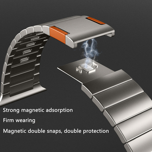 Bracelet en acier inoxydable à fermoir magnétique à dégagement rapide à <span class=keywords><strong>une</strong></span> perle pour <span class=keywords><strong>Apple</strong></span> <span class=keywords><strong>Watch</strong></span> Ultra 2 Band 49mm pour Iwatch Series 10 42mm 46mm - Product Image 2