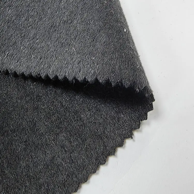 tweed fabric double faced 50% wool 50% other 715gsm woven woolen fabric for coat