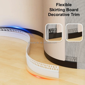 Battiscopa in Alluminio TK Factory, Montaggio a Filo <span class=keywords><strong>Muro</strong></span>, Ignifugo, Facile Installazione, per Decorazione Domestica - Product Image 6