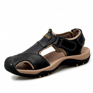Nouvelles <span class=keywords><strong>sandales</strong></span> d'été pour <span class=keywords><strong>hommes</strong></span> en <span class=keywords><strong>cuir</strong></span> véritable haut de gamme, à bout fermé, pour la randonnée et le sport, en promotion - Product Image 4