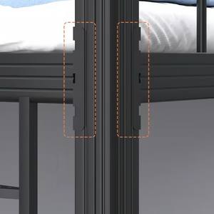 Lits superposés en métal personnalisables à prix réduit d'usine Garde-corps de sécurité à cadre en acier à deux étages Échelles pour dortoir et auberge de jeunesse - Product Image 5