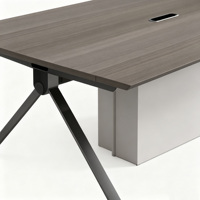 Table de conférence multi-personnes moderne pour bureau, 6 places, pour salle de réunion et de négociation