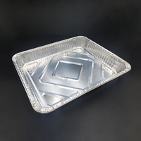 Conteneur alimentaire rectangulaire jetable en aluminium de qualité alimentaire avec couvercle en papier, capacité de 5000 ml, pour la restauration professionnelle et la restauration rapide